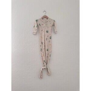 Goumi x Babylist Knotted Gown Sleeper 3-6m Baby Bamboo Organic Cotton Desert
